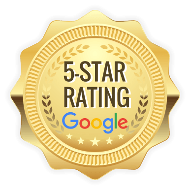 puntuación de 5 estrellas en google