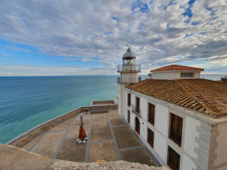 vistas del mar desde el faro de Peñíscola